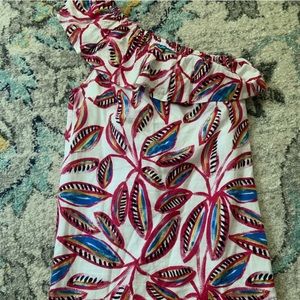 NWT J Crew one shoulder tropical print dress XS